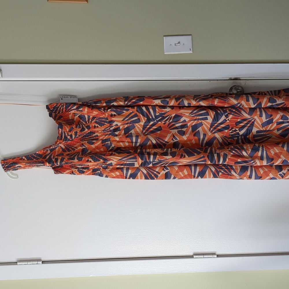 Nine West One Shoulder Maxi Dress NWT 1X Pockets